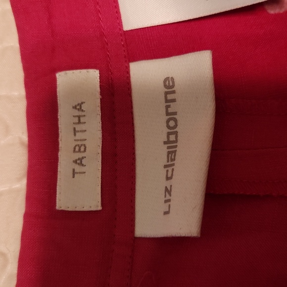 Fabulous fusia pink silk & linen trouser dress pants Liz Claiborne size 16 - Picture 8 of 8